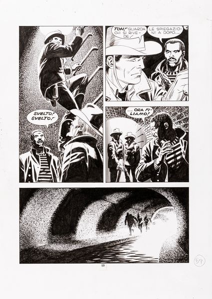 Fabio Civitelli : Tex - Delitto nel porto  - Asta Bozzetti cinematografici - Associazione Nazionale - Case d'Asta italiane