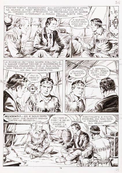 Erio Nicolò : Tex - Sulle tracce di Tom Foster  - Asta Bozzetti cinematografici - Associazione Nazionale - Case d'Asta italiane