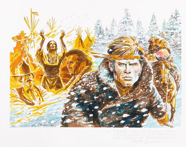 Luca Vannini : Ken Parker - Chemako colui che non ricorda  - Asta Bozzetti cinematografici - Associazione Nazionale - Case d'Asta italiane