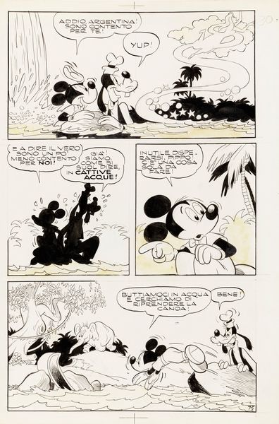 Giovan Battista Carpi : Topolino e l'incantesimo di fonte argento  - Asta Bozzetti cinematografici - Associazione Nazionale - Case d'Asta italiane