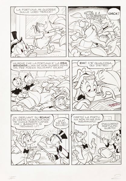 Romano Scarpa : Chi ha rubato Topolino 2000?  - Asta Bozzetti cinematografici - Associazione Nazionale - Case d'Asta italiane