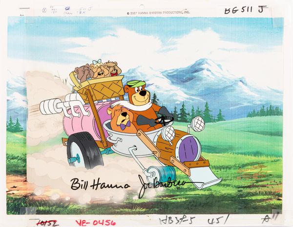 William Hanna & Joseph Barbera : La grande fuga di Yoghi  - Asta Bozzetti cinematografici - Associazione Nazionale - Case d'Asta italiane