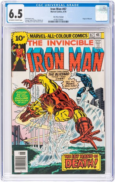 Iron Man # 87 (U.K. Price Variant)  - Asta Bozzetti cinematografici - Associazione Nazionale - Case d'Asta italiane