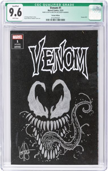 Ken Haeser : Venom # 1 (Blank Variant Edition - Qualified)  - Asta Bozzetti cinematografici - Associazione Nazionale - Case d'Asta italiane