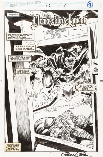Gene Colan : Marvel Comics Presents - Demogoblin's Lament  - Asta Bozzetti cinematografici - Associazione Nazionale - Case d'Asta italiane