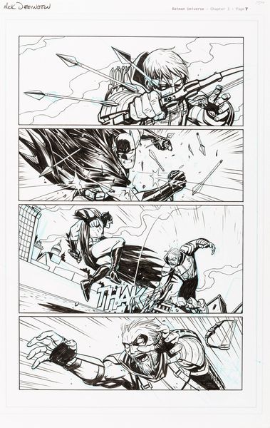 Nick Derington : Batman Universe  - Asta Bozzetti cinematografici - Associazione Nazionale - Case d'Asta italiane