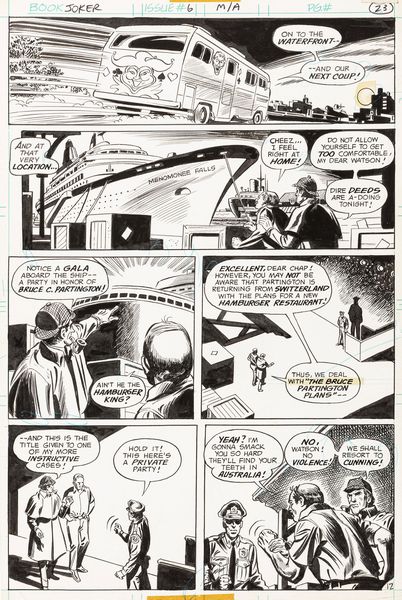 Irv Novick : The Joker - Sherlock Stalks the Joker!  - Asta Bozzetti cinematografici - Associazione Nazionale - Case d'Asta italiane