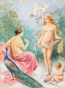 Fabio Fabbi - L'Iliade - Venere presta il suo cinto a Giunone