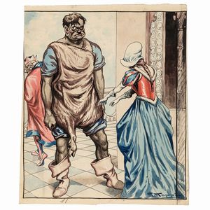 Giove Toppi : L'ammazza cristiani  - Asta Bozzetti cinematografici - Associazione Nazionale - Case d'Asta italiane