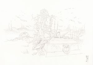 Paolo Mottura - Pinocchio piange sulla tomba della Fatina