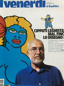Francesco Tullio Altan : Lei pensa prima di parlare?  - Asta Bozzetti cinematografici - Associazione Nazionale - Case d'Asta italiane