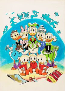 A.N.I. (autore non identificato) - Family Portrait after Carl Barks