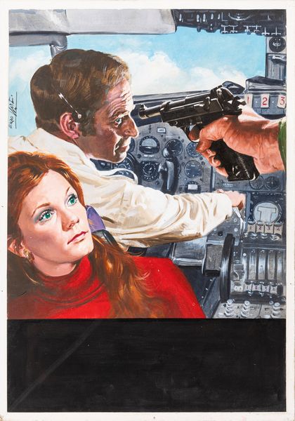 Enzo Nistri : Il pirata dell'aria (Skyjacked)  - Asta Fumetti: Tavole e Illustrazioni Originali - Associazione Nazionale - Case d'Asta italiane