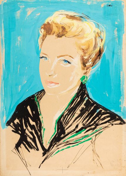Ercole Brini : Deborah Kerr - I nomadi (The Sundowners)  - Asta Fumetti: Tavole e Illustrazioni Originali - Associazione Nazionale - Case d'Asta italiane