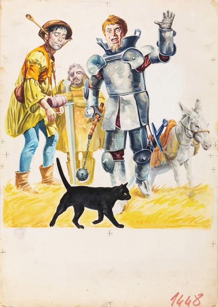 Maro (Otello Mauro Innocenti) : Il prode Anselmo e il suo scudiero  - Asta Fumetti: Tavole e Illustrazioni Originali - Associazione Nazionale - Case d'Asta italiane