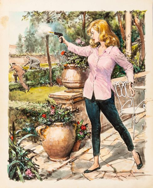 Walter Molino : Paparazzi  - Asta Fumetti: Tavole e Illustrazioni Originali - Associazione Nazionale - Case d'Asta italiane