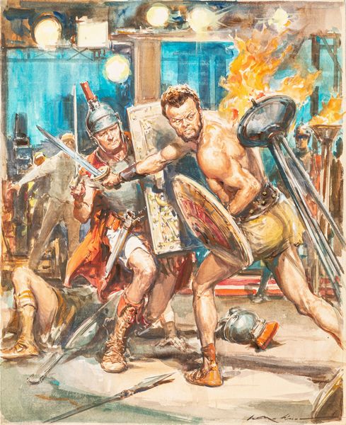 Walter Molino : Mario Petri (Ercole)  - Asta Fumetti: Tavole e Illustrazioni Originali - Associazione Nazionale - Case d'Asta italiane