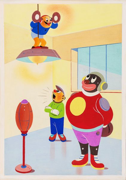 Bizen (Zenobio Baggioli) : Lezione di pugilato  - Asta Fumetti: Tavole e Illustrazioni Originali - Associazione Nazionale - Case d'Asta italiane