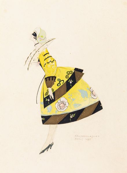 Umberto  Brunelleschi : Figurino teatrale  - Asta Fumetti: Tavole e Illustrazioni Originali - Associazione Nazionale - Case d'Asta italiane