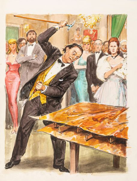 Walter Molino : Salvador Dal  - Asta Fumetti: Tavole e Illustrazioni Originali - Associazione Nazionale - Case d'Asta italiane
