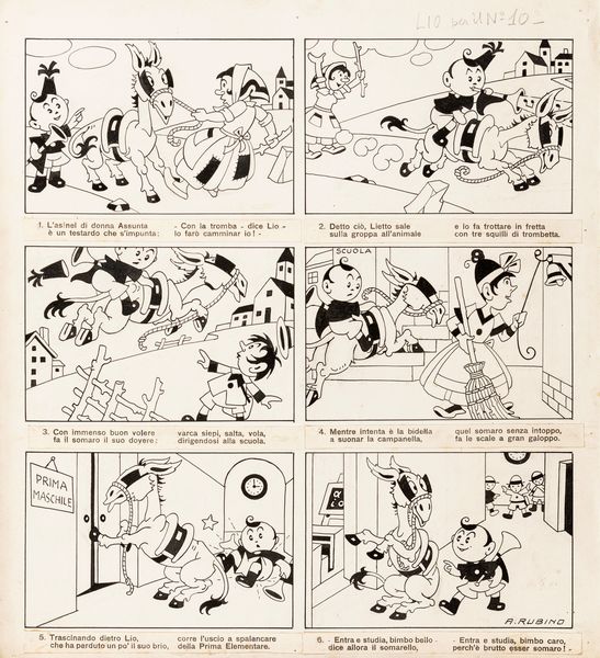 ANTONIO RUBINO : Lio Balilla  - Asta Fumetti: Tavole e Illustrazioni Originali - Associazione Nazionale - Case d'Asta italiane
