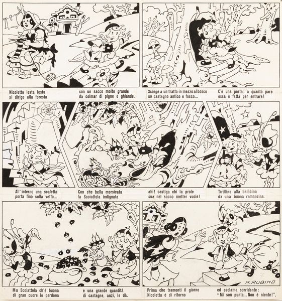 ANTONIO RUBINO : Nicoletta  - Asta Fumetti: Tavole e Illustrazioni Originali - Associazione Nazionale - Case d'Asta italiane