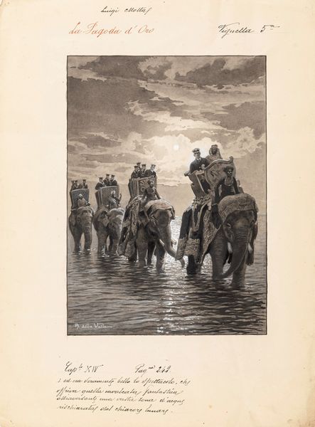 Alberto Della Valle : La pagoda d'oro  - Asta Fumetti: Tavole e Illustrazioni Originali - Associazione Nazionale - Case d'Asta italiane