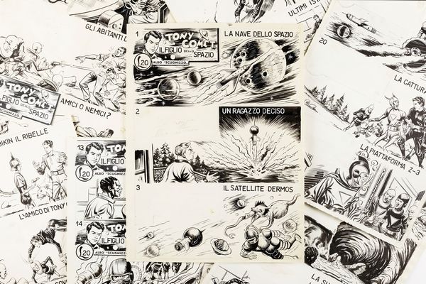 Augusto Pedrazza : Tony Comet: il figlio dello spazio  - Asta Fumetti: Tavole e Illustrazioni Originali - Associazione Nazionale - Case d'Asta italiane