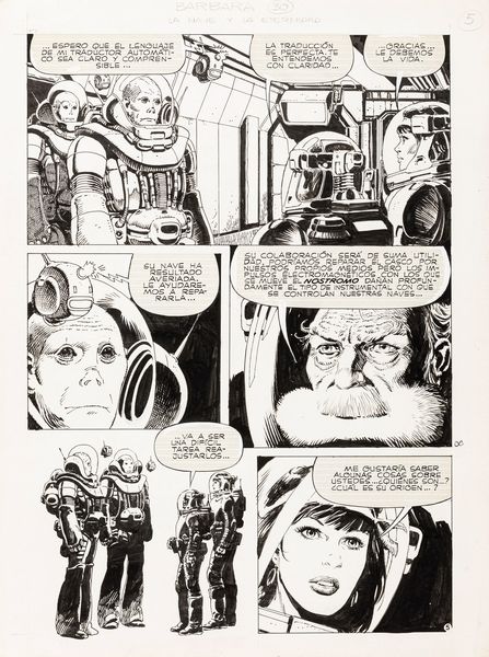 Juan Zanotto : Barbara - La nave y la eternidad  - Asta Fumetti: Tavole e Illustrazioni Originali - Associazione Nazionale - Case d'Asta italiane