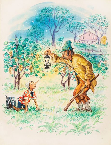 A. Baita : Le avventure di Pinocchio  - Asta Fumetti: Tavole e Illustrazioni Originali - Associazione Nazionale - Case d'Asta italiane