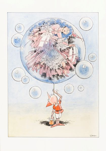 Ferdinando Fusco : Pinocchio e la fata turchina  - Asta Fumetti: Tavole e Illustrazioni Originali - Associazione Nazionale - Case d'Asta italiane