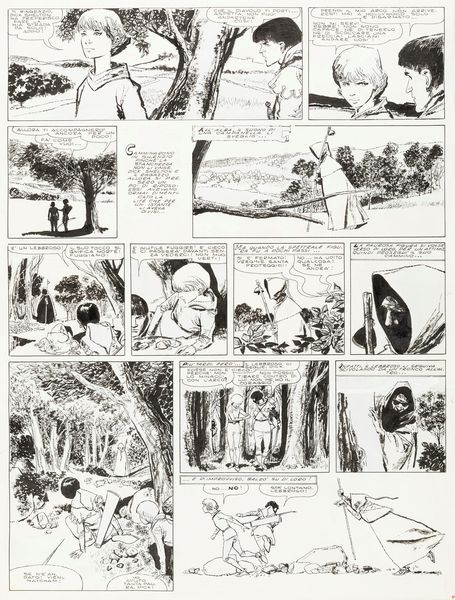 Dino Battaglia : La freccia nera  - Asta Fumetti: Tavole e Illustrazioni Originali - Associazione Nazionale - Case d'Asta italiane
