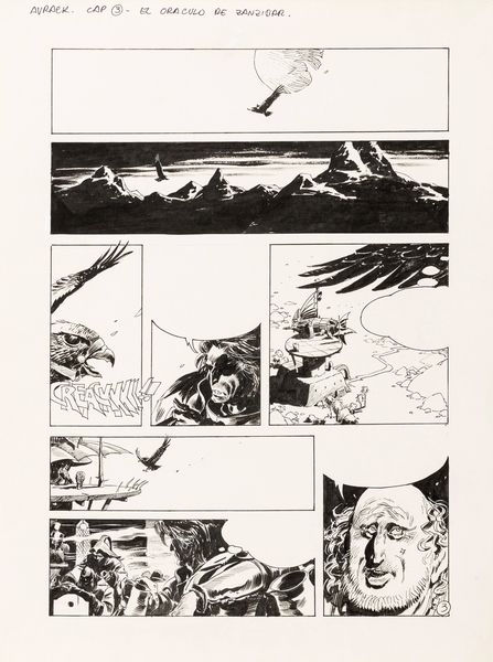 Enrique Breccia : Avrack - El orculo de Zanzibar  - Asta Fumetti: Tavole e Illustrazioni Originali - Associazione Nazionale - Case d'Asta italiane