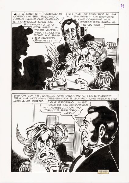 Magnus (Roberto Raviola) : Alan Ford - Piano concerto al Centimetropolitan  - Asta Fumetti: Tavole e Illustrazioni Originali - Associazione Nazionale - Case d'Asta italiane
