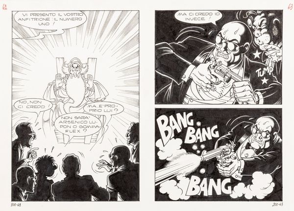 Magnus (Roberto Raviola) : Alan Ford - Hic Hic Hurr  - Asta Fumetti: Tavole e Illustrazioni Originali - Associazione Nazionale - Case d'Asta italiane