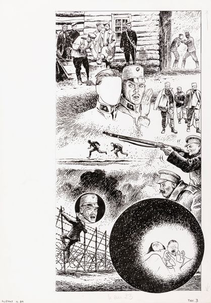 Milo Manara : Alessio il Borghese rivoluzionario  - Asta Fumetti: Tavole e Illustrazioni Originali - Associazione Nazionale - Case d'Asta italiane