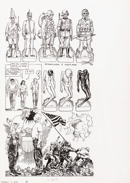 Milo Manara : Alessio il Borghese rivoluzionario  - Asta Fumetti: Tavole e Illustrazioni Originali - Associazione Nazionale - Case d'Asta italiane