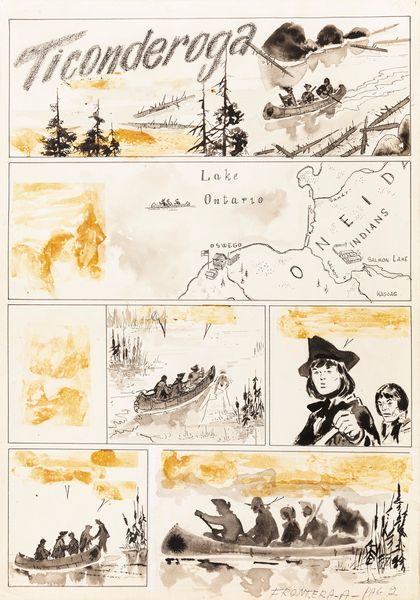 Hugo Pratt : Ticonderoga  - Asta Fumetti: Tavole e Illustrazioni Originali - Associazione Nazionale - Case d'Asta italiane