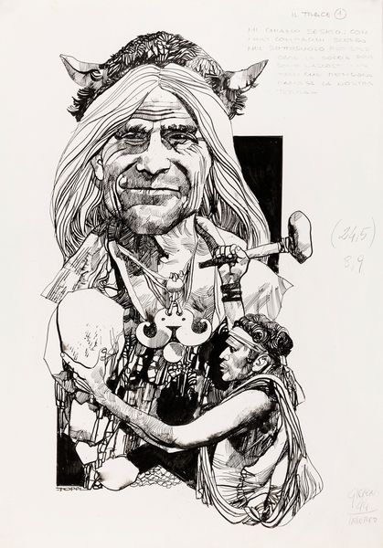 Sergio Toppi : Il Trace  - Asta Fumetti: Tavole e Illustrazioni Originali - Associazione Nazionale - Case d'Asta italiane