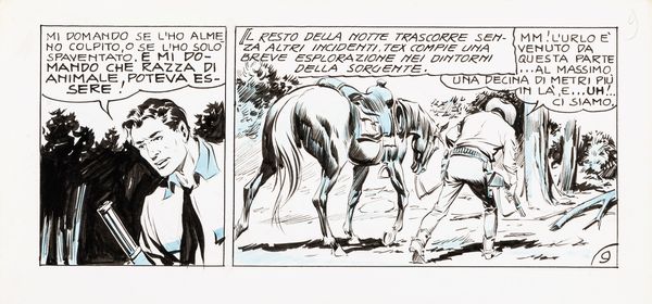 Aurelio Galleppini : Tex - Sinistri incontri  - Asta Fumetti: Tavole e Illustrazioni Originali - Associazione Nazionale - Case d'Asta italiane