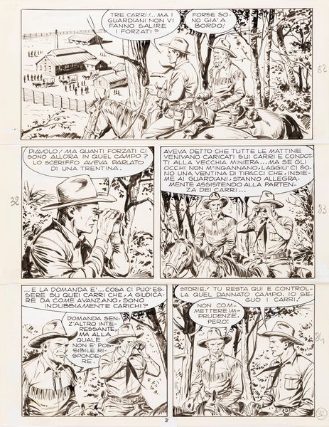 Erio Nicolò : Tex - Il sentiero dei Broncos  - Asta Fumetti: Tavole e Illustrazioni Originali - Associazione Nazionale - Case d'Asta italiane