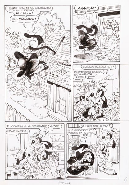 Sergio Asteriti : Pippo e Nocciola: sfida allultima magia  - Asta Fumetti: Tavole e Illustrazioni Originali - Associazione Nazionale - Case d'Asta italiane