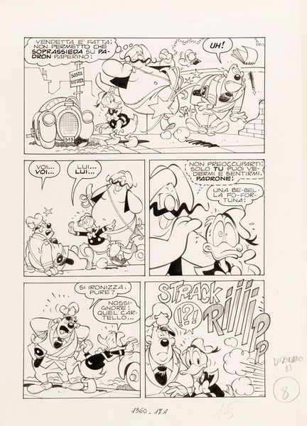 Giorgio Cavazzano : Paperino e il genio maldestro  - Asta Fumetti: Tavole e Illustrazioni Originali - Associazione Nazionale - Case d'Asta italiane