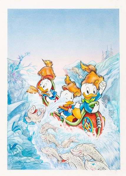 Marco Ghiglione : Giovani Marmotte  - Asta Fumetti: Tavole e Illustrazioni Originali - Associazione Nazionale - Case d'Asta italiane