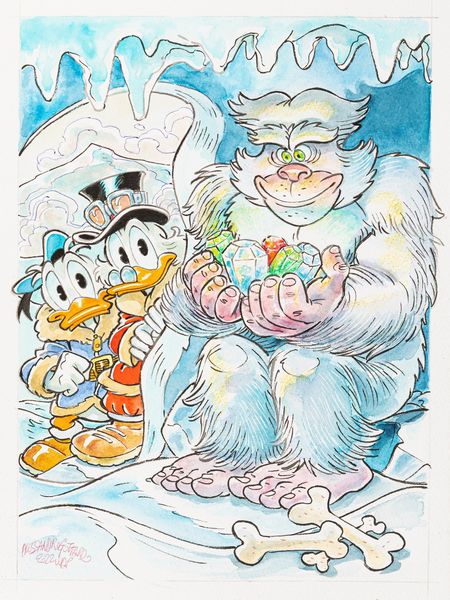 Alessandro Gottardo : The Yeti has stolen your diamonds  - Asta Fumetti: Tavole e Illustrazioni Originali - Associazione Nazionale - Case d'Asta italiane