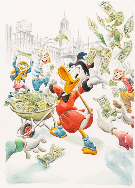 Paolo Mottura : Zio Paperone  - Asta Fumetti: Tavole e Illustrazioni Originali - Associazione Nazionale - Case d'Asta italiane