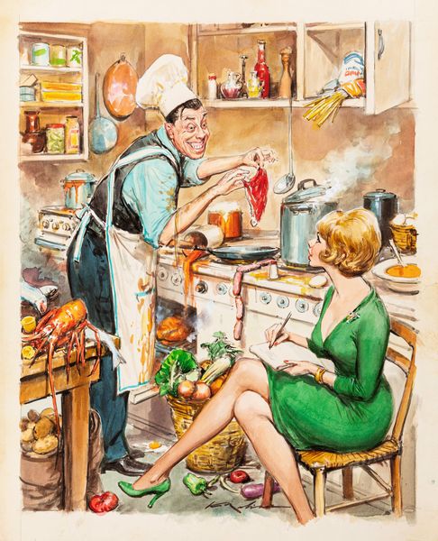 Walter Molino : Fernandel  - Asta Fumetti: Tavole e Illustrazioni Originali - Associazione Nazionale - Case d'Asta italiane