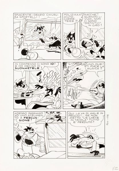 Romano Scarpa : Gancio vince sempre!  - Asta Fumetti: Tavole e Illustrazioni Originali - Associazione Nazionale - Case d'Asta italiane