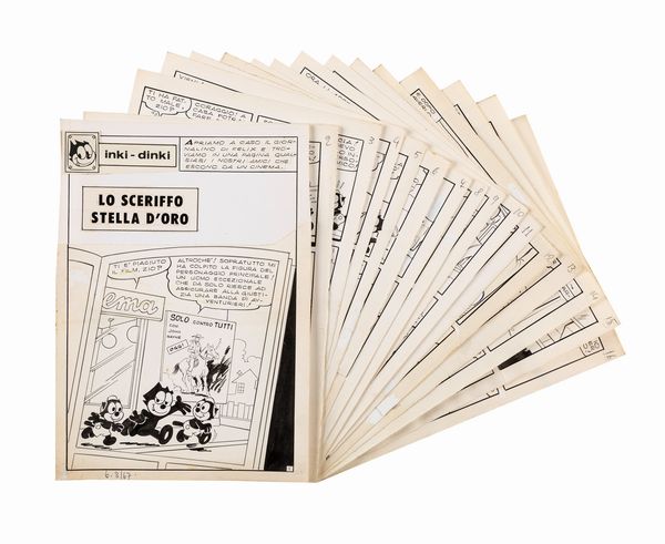 Sandro Dossi : Felix - Lo Sceriffo Stella d'Oro  - Asta Fumetti: Tavole e Illustrazioni Originali - Associazione Nazionale - Case d'Asta italiane