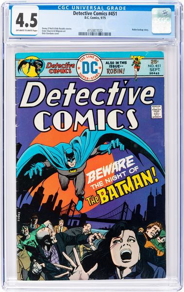 Detective Comics # 451  - Asta Fumetti: Tavole e Illustrazioni Originali - Associazione Nazionale - Case d'Asta italiane
